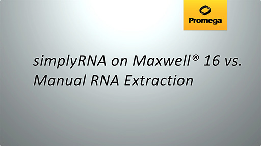 <i>simply</i>RNA on Maxwell&reg; 16 vs. Manual RNA Extraction 