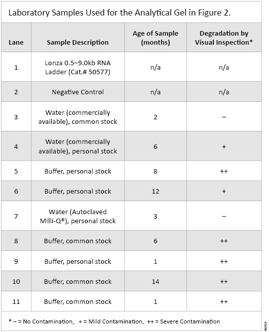 Table 1. Laboratory Samples Used for the Analytical Gel in Figure 2.