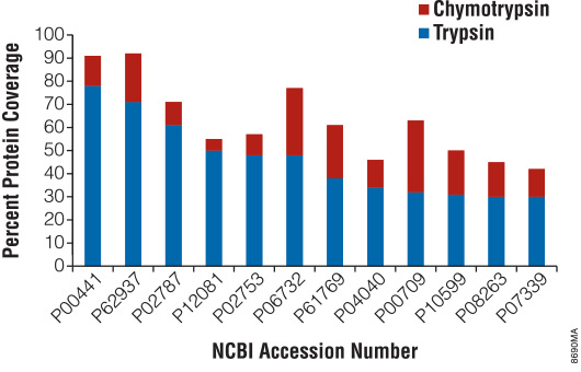 protein digestion with trypsin and chymotrypsin