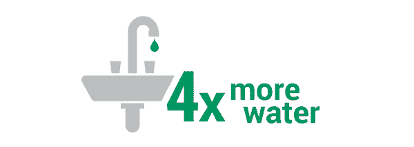 An illustration of a faucet dripping water